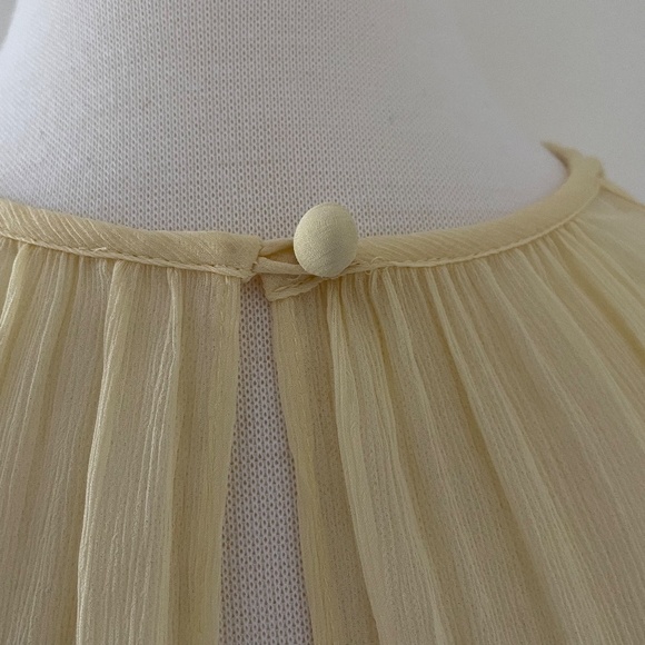 J. Crew Yellow Silk Chiffon Dress Size 4 - Picture 3 of 6